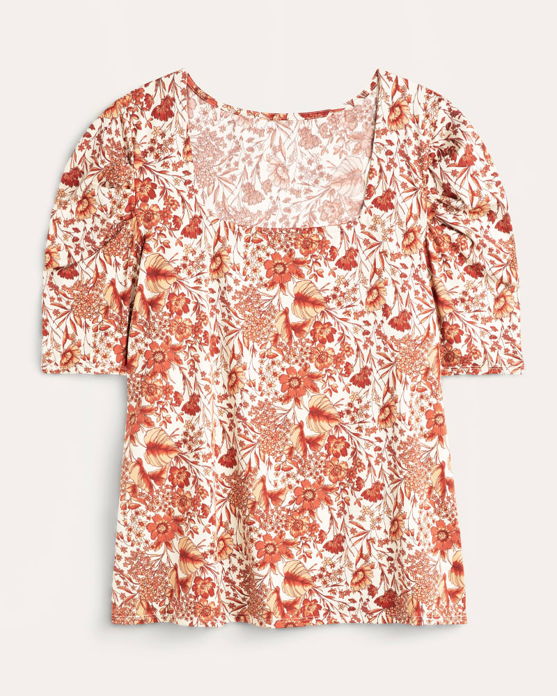 Front of plus size Eleanor Puff Sleeve Top by Socialite | Dia&Co | dia_product_style_image_id:176140